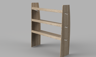 Ducato SWB 2006 Onwards - Straight Driver's Side Rear Plywood Shelving Unit