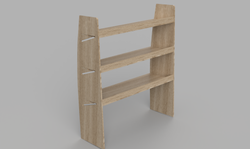 Movano SWB 2021 Onwards - Straight Passenger's Side Rear Plywood Shelving Unit