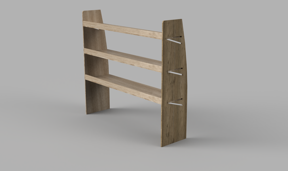 Transit LWB 2014 - 2024 - Straight Driver's Side Front Plywood Shelving Unit