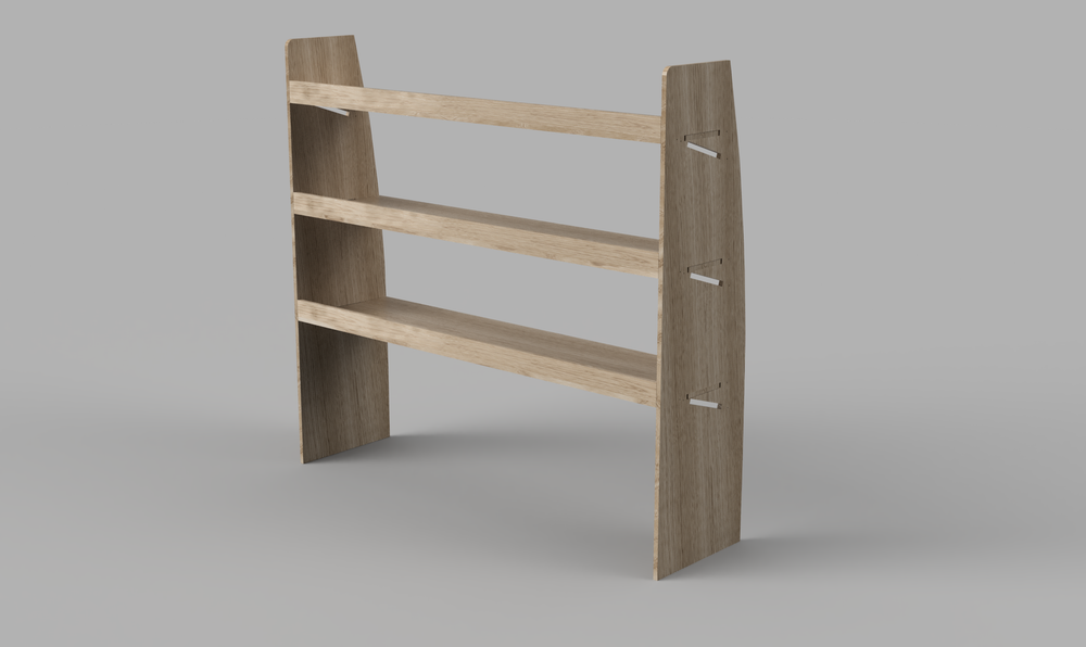 Interstar XLWB 2010 Onwards - Straight Driver's Side Rear Plywood Shelving Unit