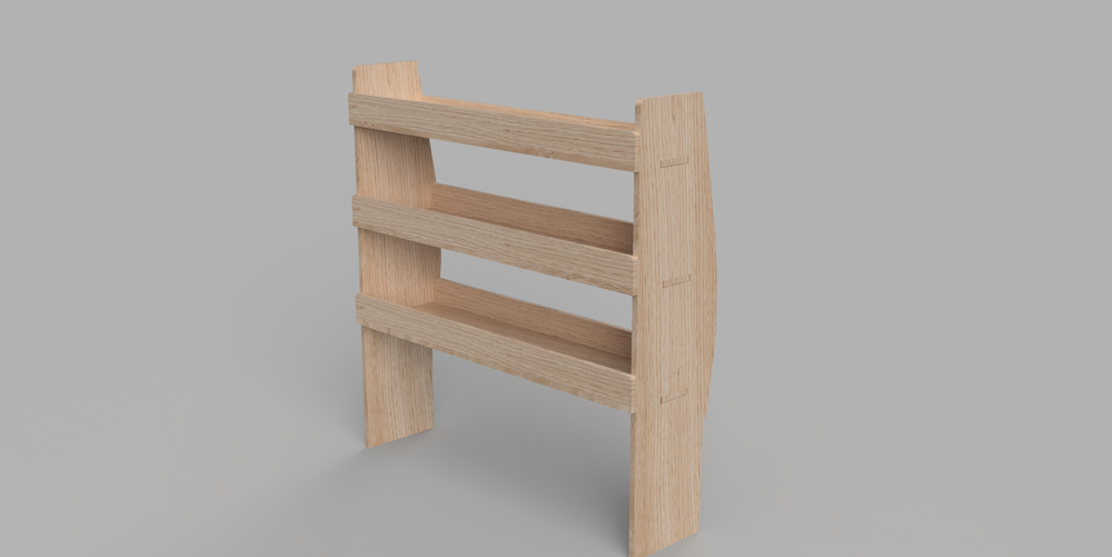 Custom LWB 2023 Onwards - Straight Driver's Side Front Plywood Shelving Unit
