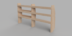 Vito SWB 2015 Onwards - Straight Driver's Side Full Side Plywood Shelving Unit