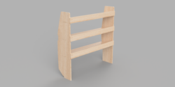 Vito SWB Crew 2015 Onwards - Straight Passenger's Side Rear Plywood Shelving Unit