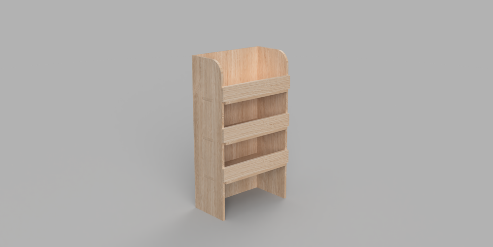 Partner LWB Crew 2018 Onwards - Straight Passenger's Side Rear Plywood Shelving Unit