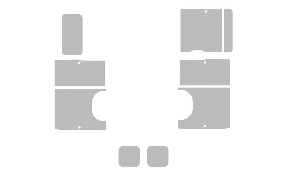 Interstar (NV400) LWB 2010 Onwards - Grey Plastic Sides & Door Pads